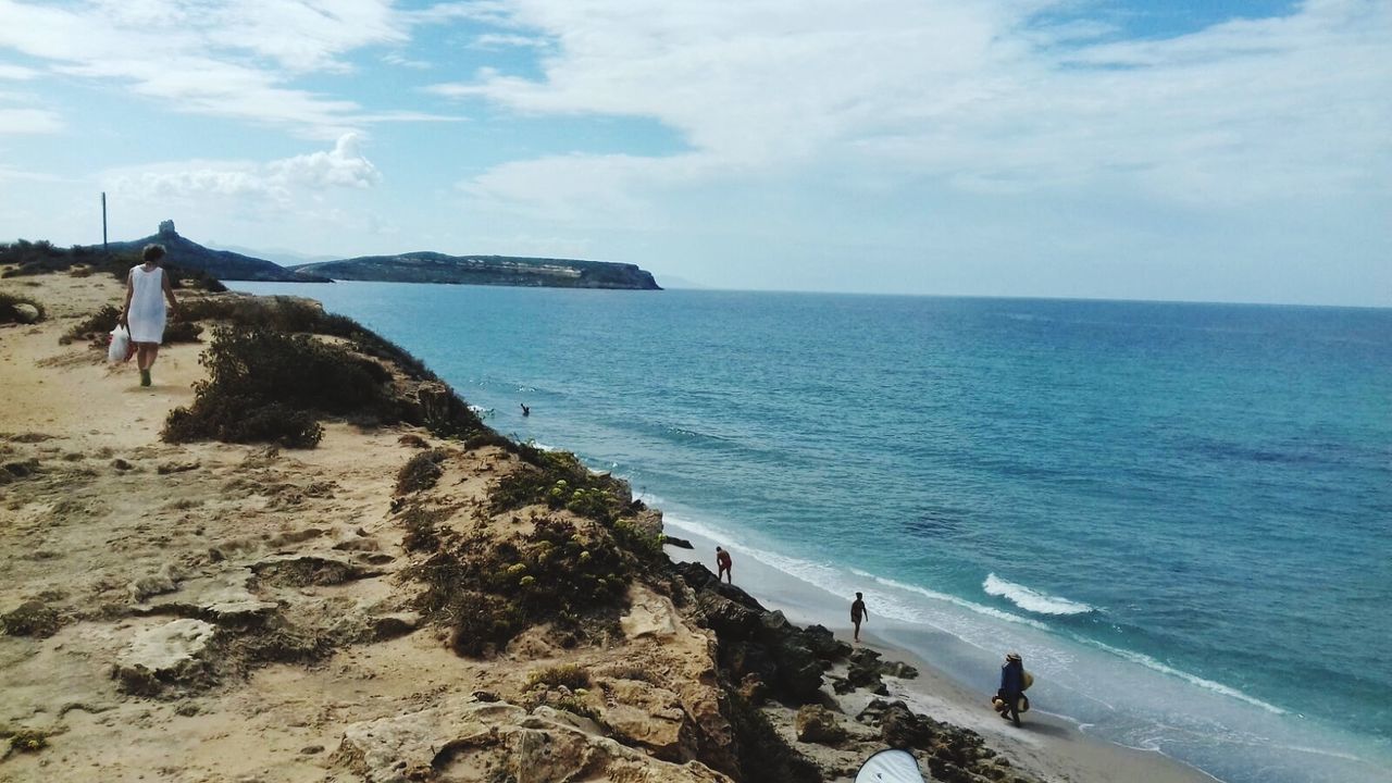 PANORAMIC VIEW OF BEACH AGAINST SKY