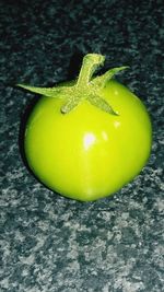 High angle view of green fruit