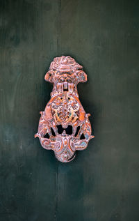 Close-up of old door knocker