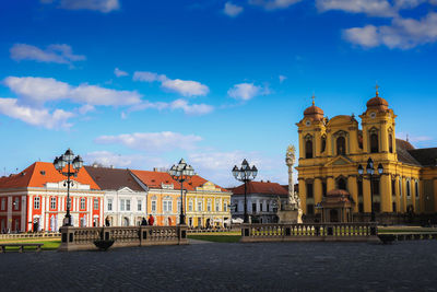 View of cathedral against blue sky