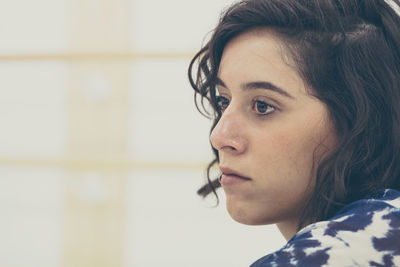 Close-up portrait of young woman