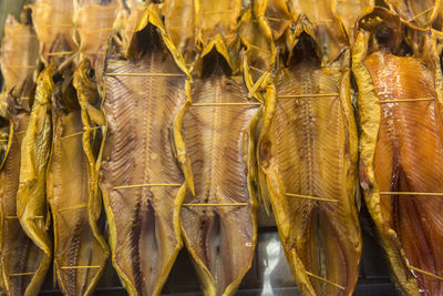 Close-up of fish for sale in market