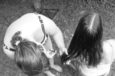 Girl looking at camera