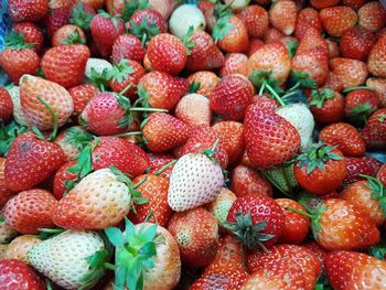 Full frame shot of strawberries