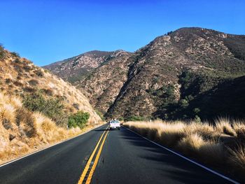 Country road along landscape