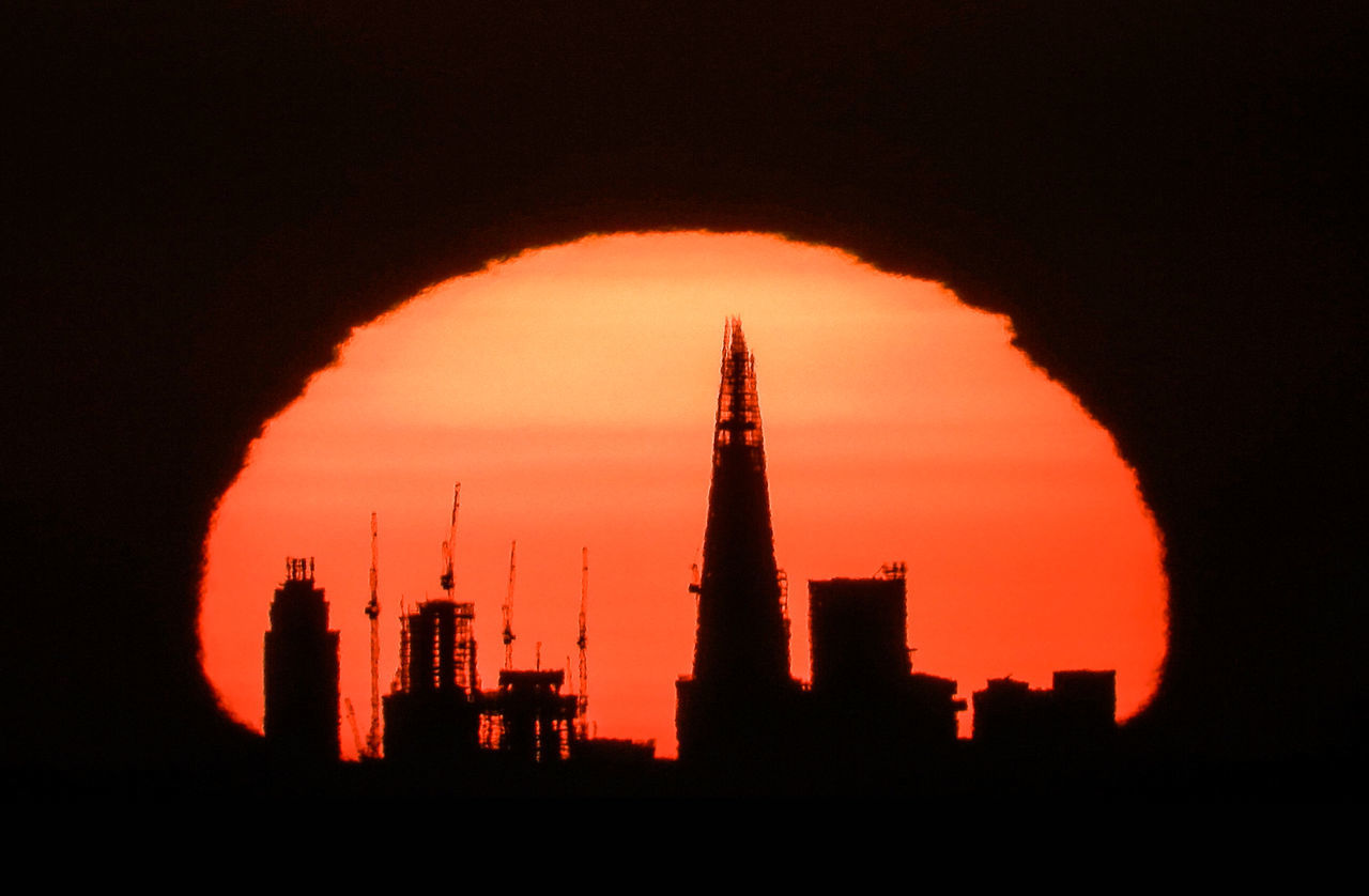 SILHOUETTE OF BUILDINGS DURING SUNSET