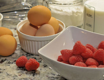 Close-up of preparing food