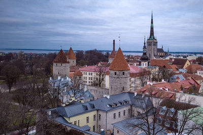 Old tallinn. the historical center of the modern tallinn.