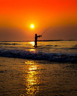 Ocean fisherman sunrise