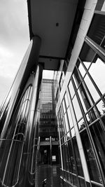 Low angle view of modern building against sky