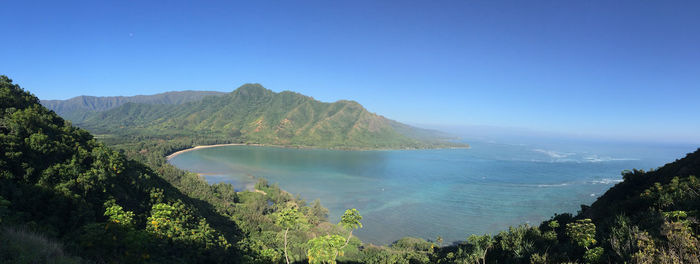 High angle view of calm sea