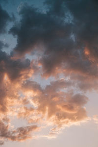 Low angle view of sky during sunset