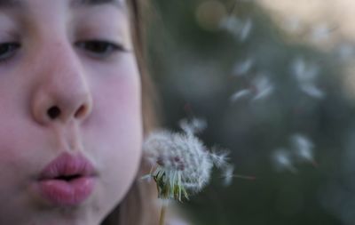 Close-up portrait of a girl