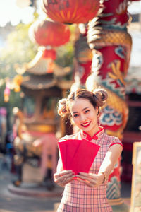 Portrait of a smiling young woman