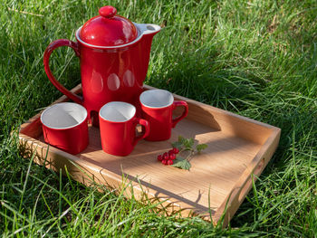 Close-up of coffee on table