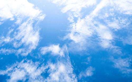 Low angle view of clouds in sky