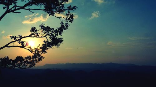 Scenic view of sunset over landscape