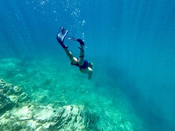 Scuba diving in sea