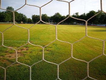 Scenic view of soccer field