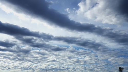 Low angle view of cloudy sky