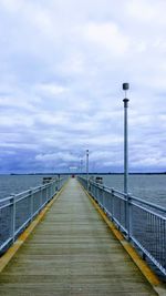 View of bridge over sea against sky