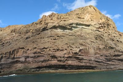 Scenic view of rock formation against sky