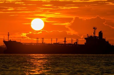 View of sunset in balikpapan city