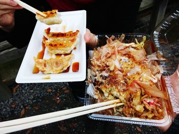 Close-up of served food