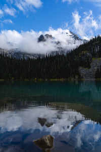 Exploring the glacier at joffre lake