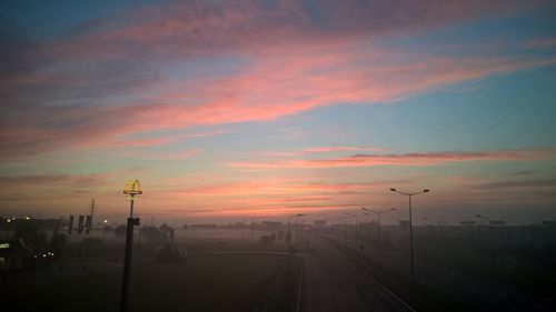 View of dramatic sky at sunset