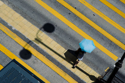 Close-up of yellow umbrella