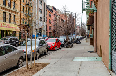 Cars on street in city