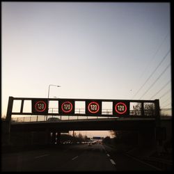 Road sign at night