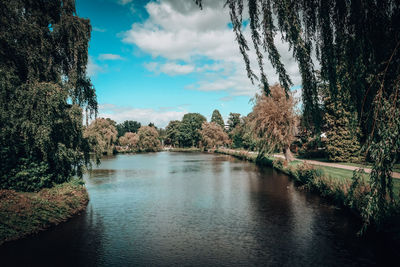 Scenic view of river against sky