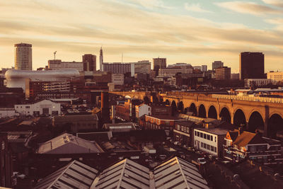 Cityscape at sunset