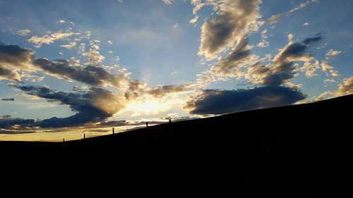 Low angle view of sky during sunset