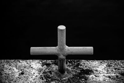 Close-up of cross on a temple