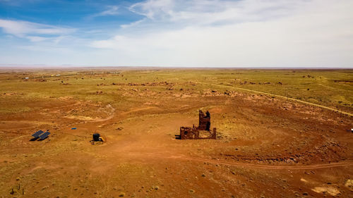 Scenic view of land against sky