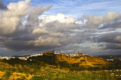 Scenic view of old building against sky