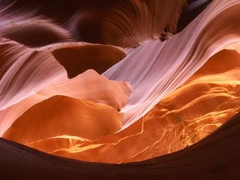 Low angle view of rock formation