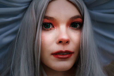 Close-up portrait of woman