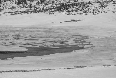 High angle view of river