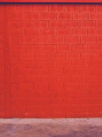 Full frame shot of red wall