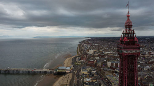 Blackpool tower on a stormy day