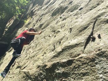 Full length of man on rocks