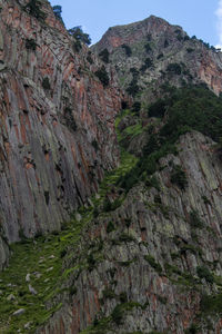 Scenic view of rocky mountains against sky