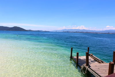 Scenic shot of pier over sea