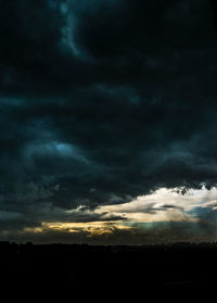 Dramatic sky over landscape