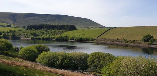 Scenic view of river against sky