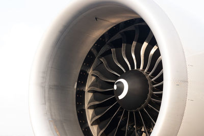 Close-up of jet engine